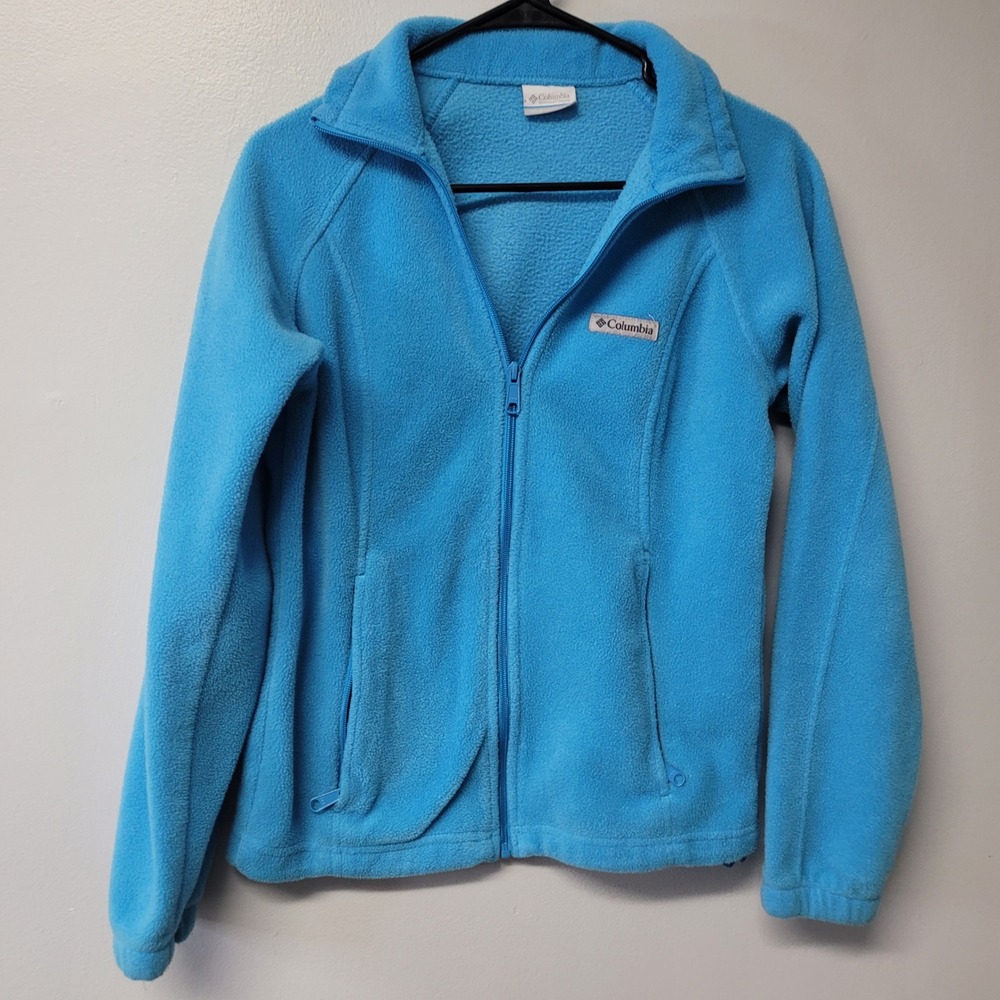 Columbia Fleece Jacket Full Zip Blue‎ Womens Size Small Outdoor Activewear